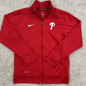 Nike‎ Dri-FIT Philadelphia Phillies Full Zip Jacket Men's S Red MLB Baseball